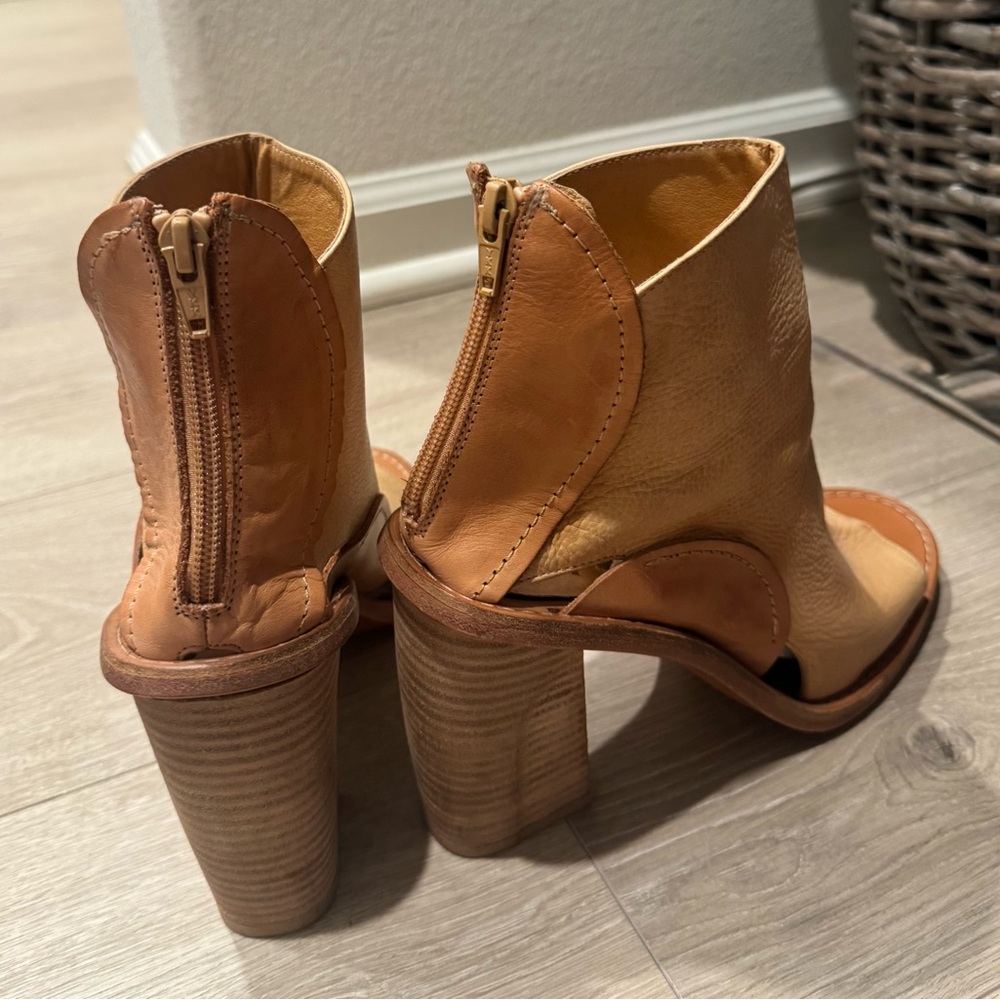Free People Camel Open-Toe Heeled Boots - Picture 4 of 7